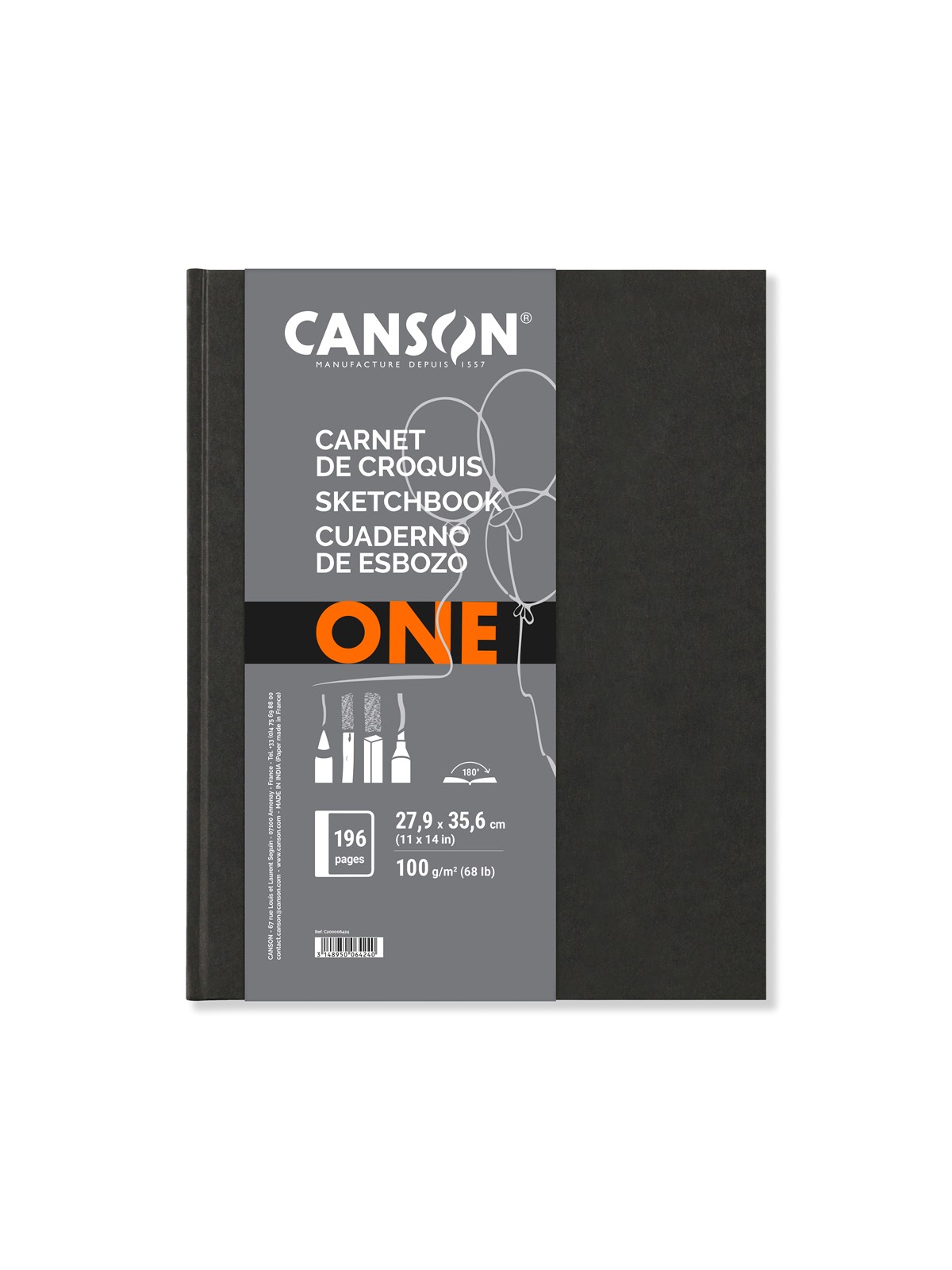 Canson One Art Book 27.9x35.6 cm 100g 98 SH Portrait Hardbound - Kunst Handwerk Ausstattung - 17-200006424