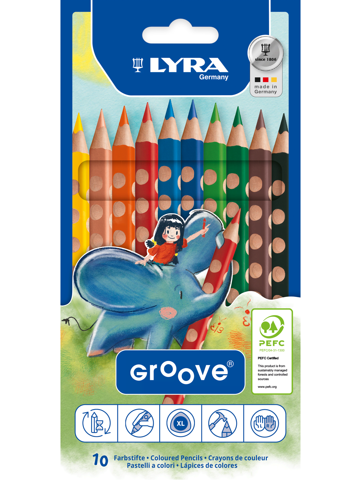 Lyra Groove 10 Pcs BL - Kunst Handwerk Ausstattung - 1-3811100