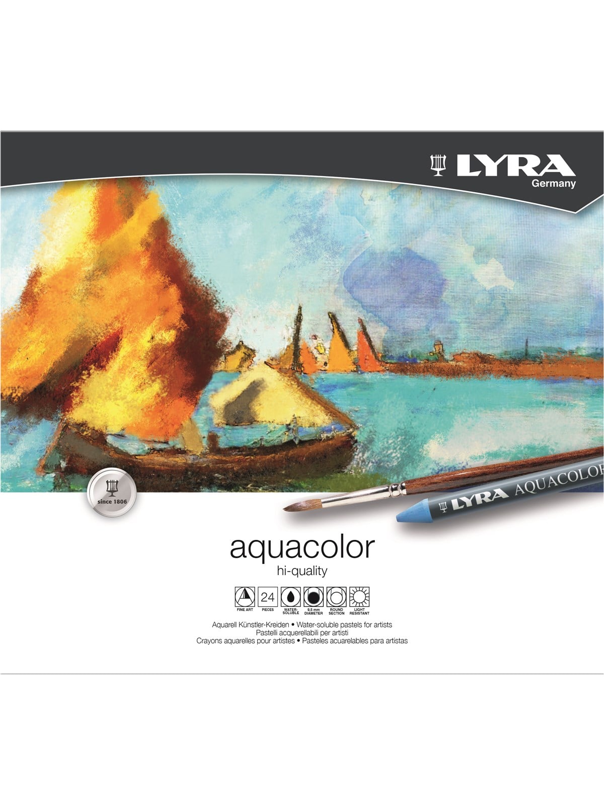 Lyra Aquacolor Metal Case 24 Pcs - Utensilien Zum Schreiben Und Zeichnen - 1-5611240