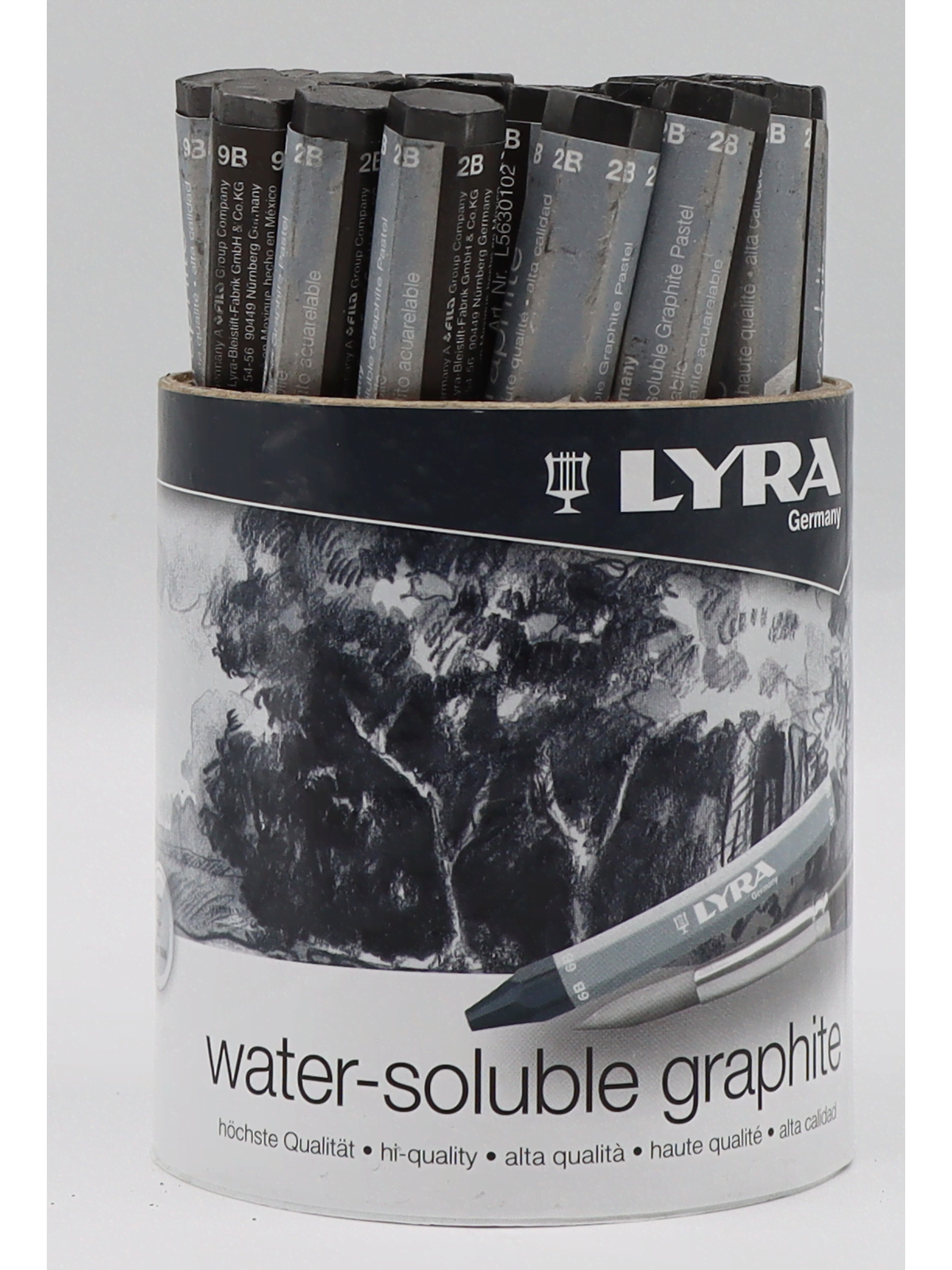 Lyra Crayon Graphite Aquarell Pot 24 Pcs 8x 2B 8x 6B 8x 9B - Kunst Handwerk Ausstattung - 1-5633240