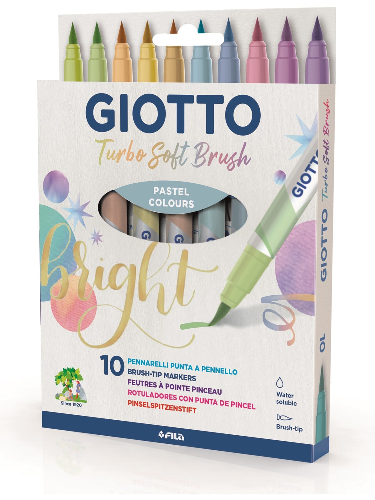 Giotto Turbo Soft Brush Pastel Colours 10 Pcs BL - Utensilien Zum Schreiben Und Zeichnen - 11-426900