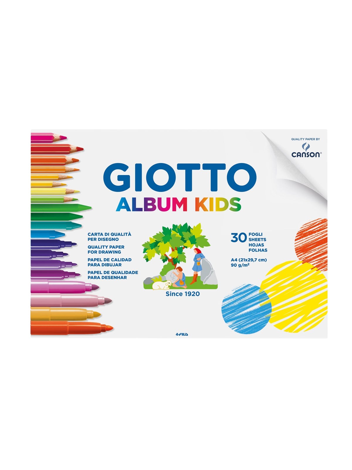 Giotto Album Kids A4 90g 30 SH - Kunst Handwerk Ausstattung - 11-580200