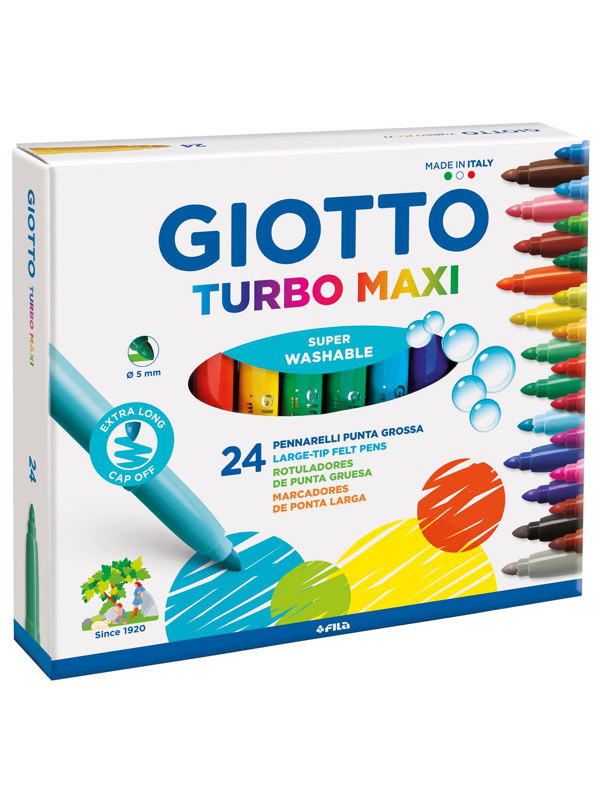 Giotto Turbo Maxi 24 Pcs - Utensilien Zum Schreiben Und Zeichnen - 11-455000