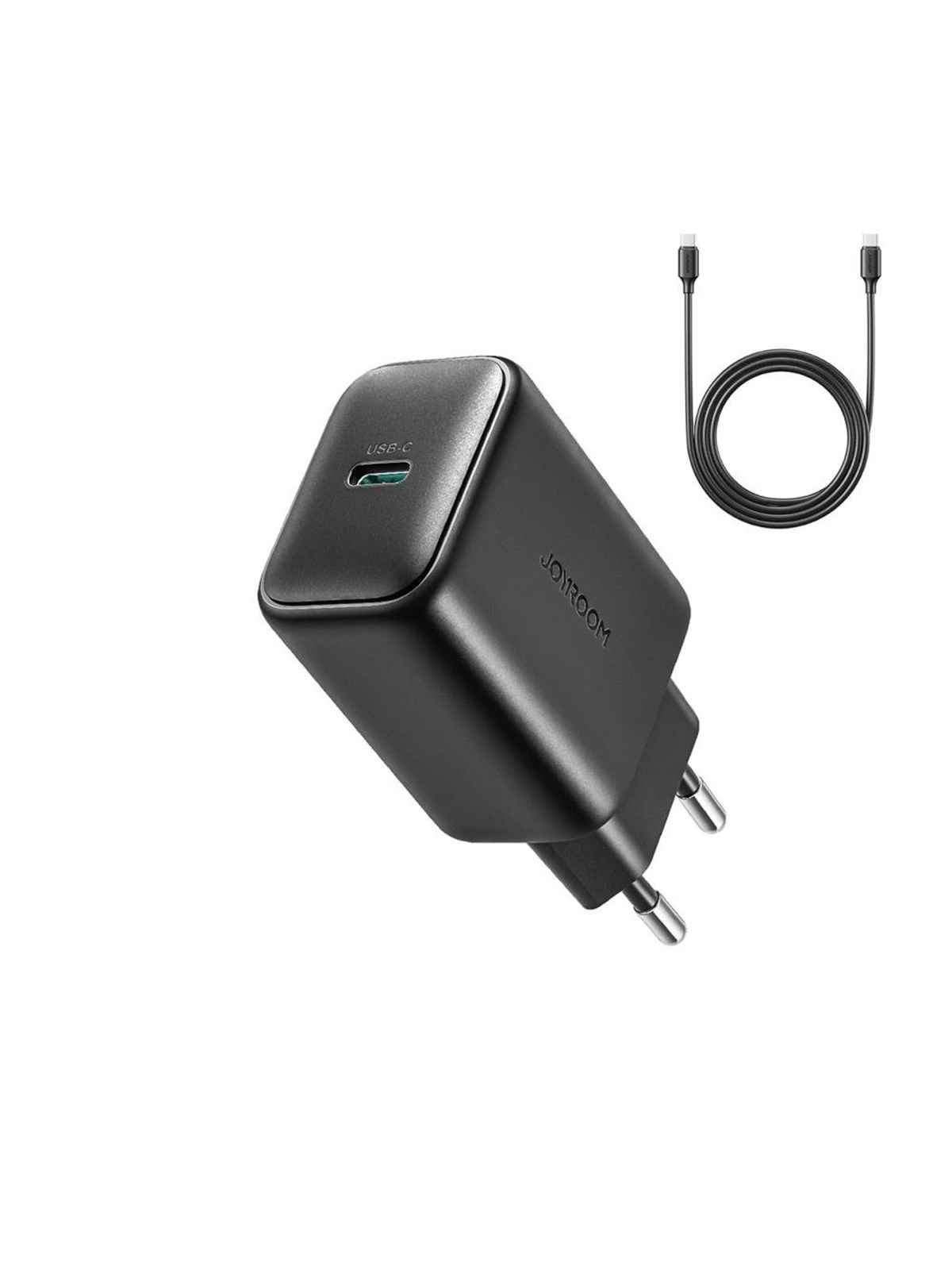 Joyroom Jr-tcf23 Network Charger Usb-c 25w Sfc / Pps / PD - Black + Usb-c / Usb-c Cable 1m - Handys Adapter Und Ladegeraete - Jr-tcf23_BB