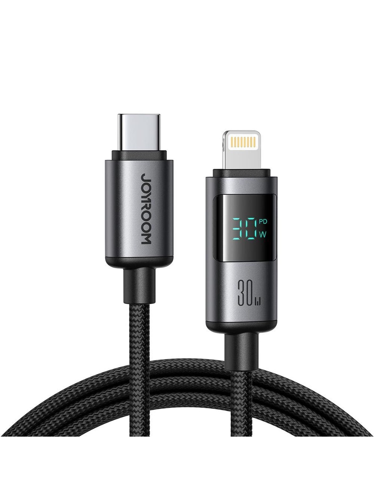 Joyroom S-a16 Pro Prism Series 30w Usb-c - Lightning Cable With Display 1.2m - Black - Usb Kabel - S-a16 Pro_CL