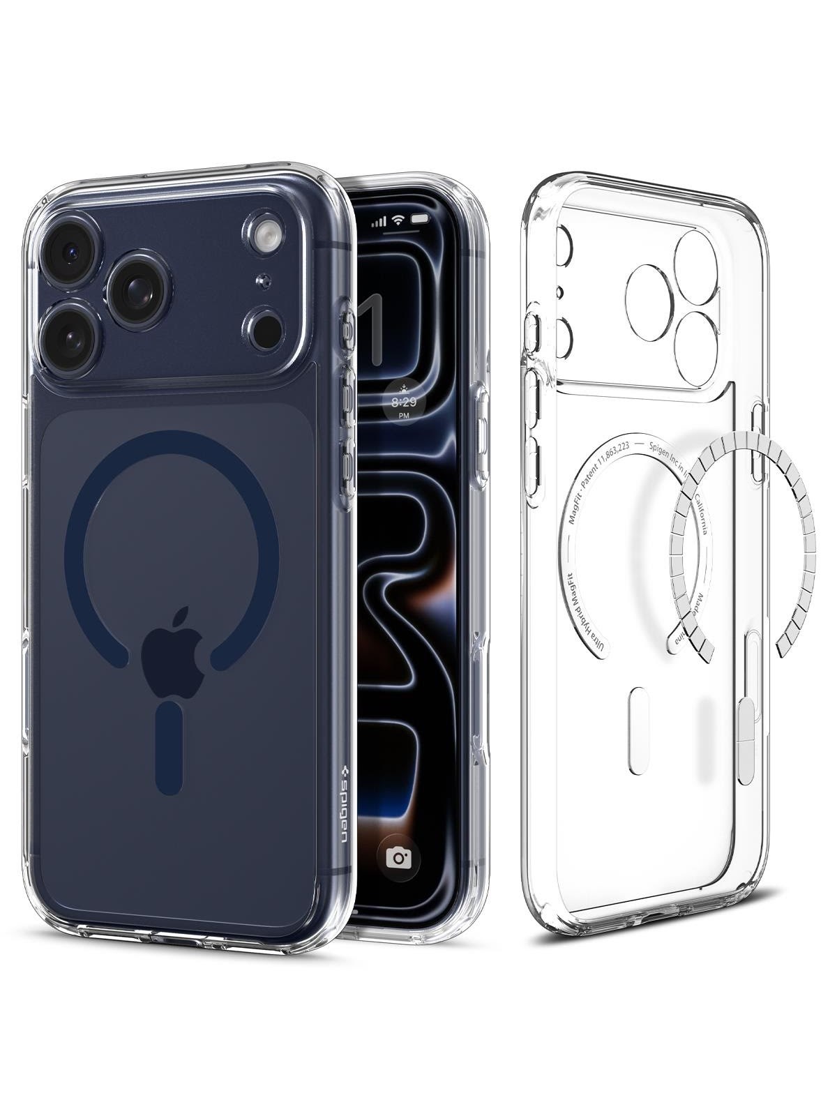 Spigen Ultra Hybrid Magsafe - Clear Deep Blue - Iphone 17 Pro - Handys Cover Cases - Acs11111