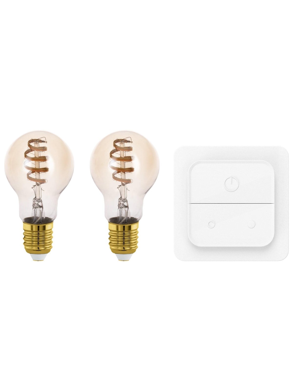 Eglo Connect-z A60 4,9W 2200-6500k Amber Incl. Switch/remote - 2-pack - Smart Home - 110315
