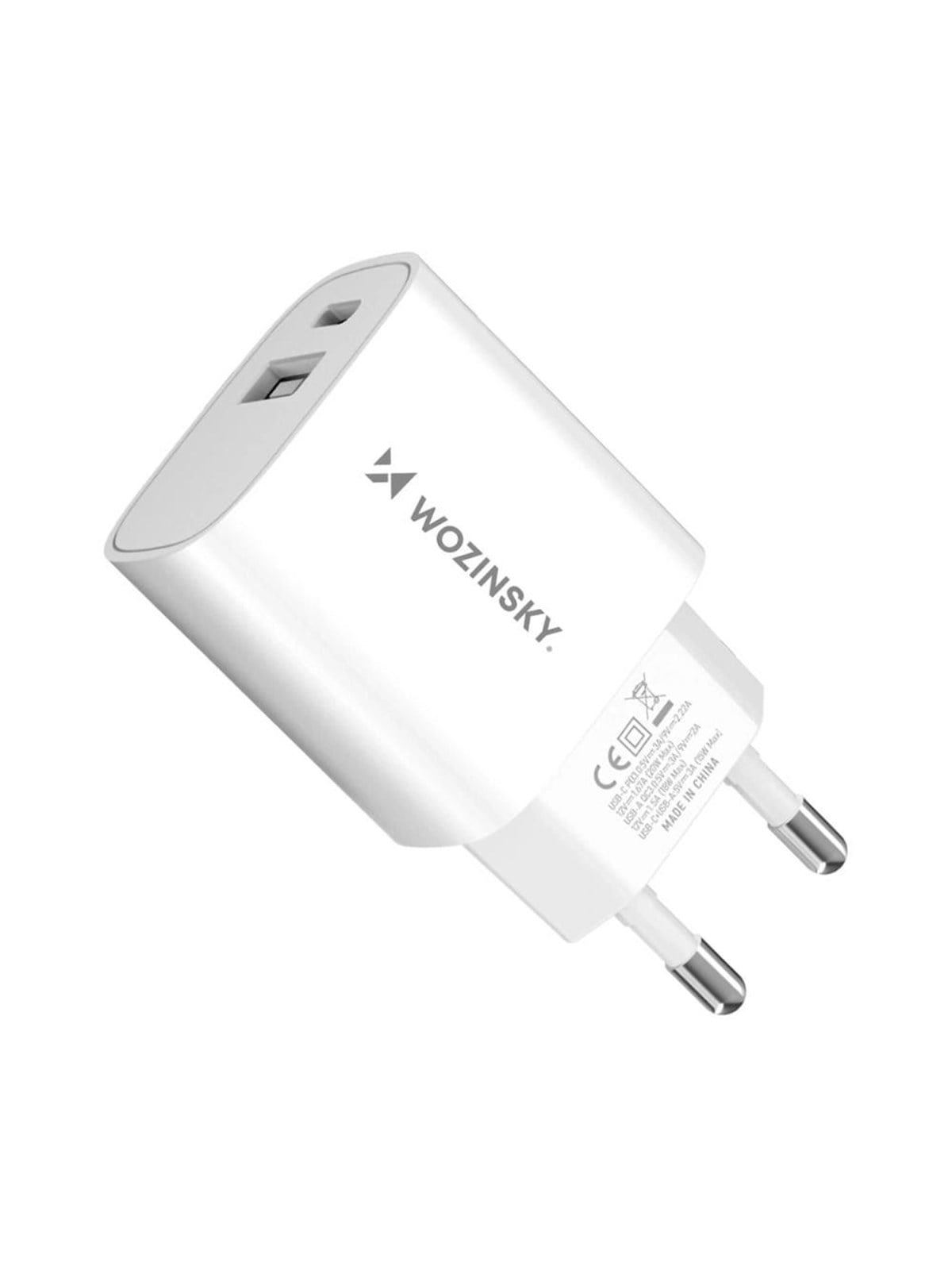 Wozinsky Wgwcw Usb-a Usb-c 20w AC Charger - White - Handys Adapter Und Ladegeraete - 5907769308369