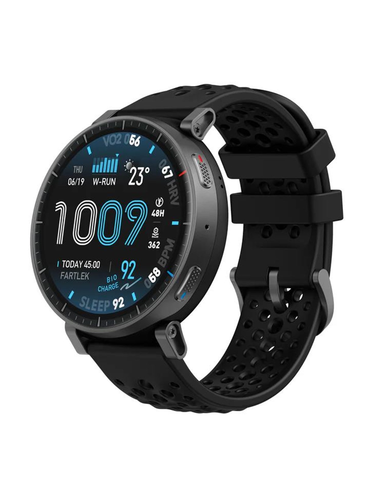 Amazfit Active Max 48mm - Black - Smartwatches Pulsuhren Sportuhren Schrittzaehler - W2556gl1n