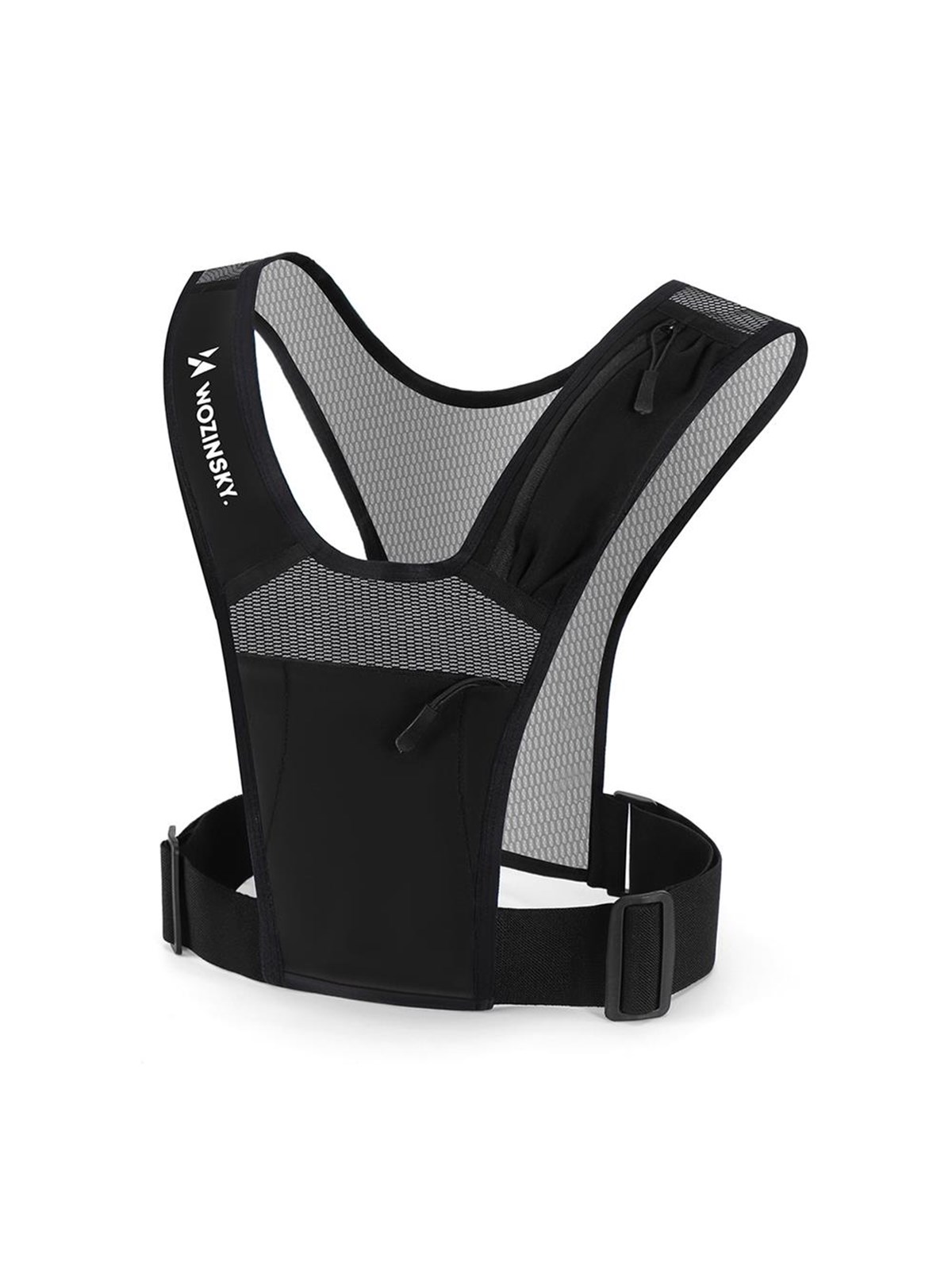 Wozinsky Wkdb1 Reflective Running Vest With Pockets - Black - Sport Fitness - 5907769364402