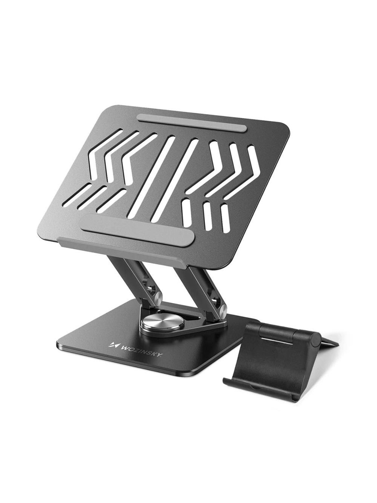 Wozinsky Wrs-cpy84sb 360 Aluminum Laptop And Tablet Stand + Smartphone Stand - Black - Tablets Anderes Zubehoer - 5907769364600