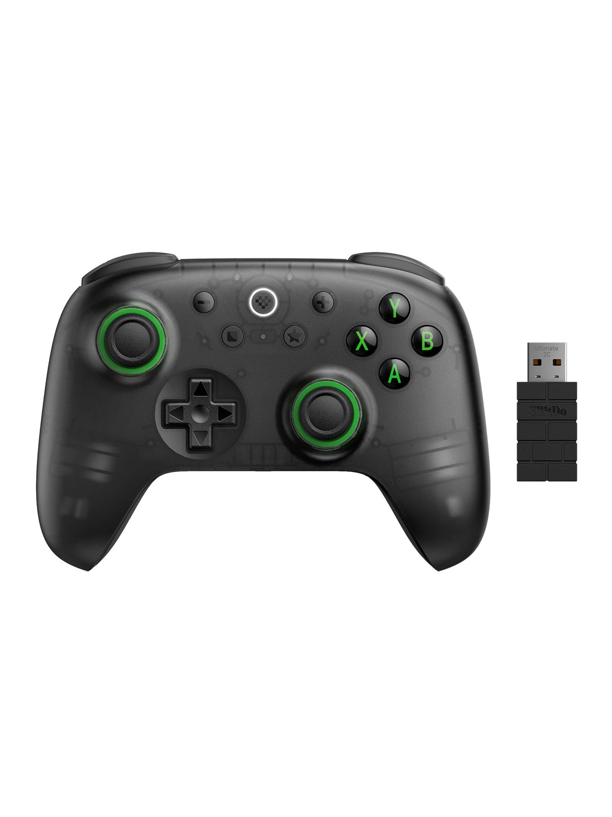 8bitdo Ultimate 2C 2.4G - Hall Effect - PC - Transparent Black - Wireless Controller - Android - Gaming Zubehoer - Ret00895