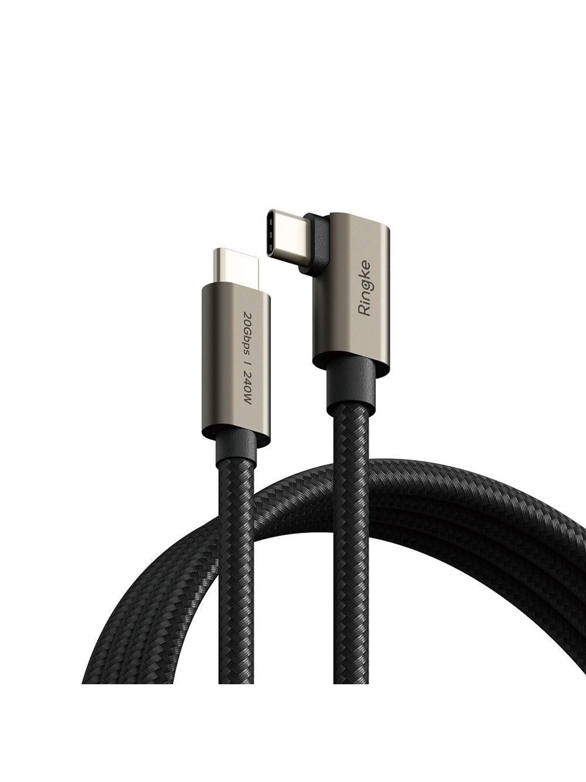 Ringke 3.2 Gen. 2x2 Usb-c PD 3.1 240w 2m Angled Cable - Black - Usb Kabel - 8800293851486