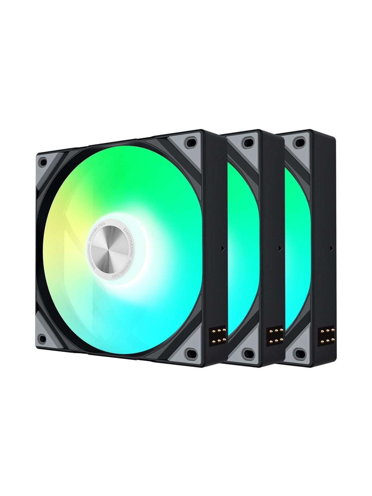 Tryx Rota SL Argb Reverse (3-pack) - Gehäuselüfter - 120mm - Schwarz Mit Rgb Led - Gehaeuseluefter - F-r120r-am3m-g0k