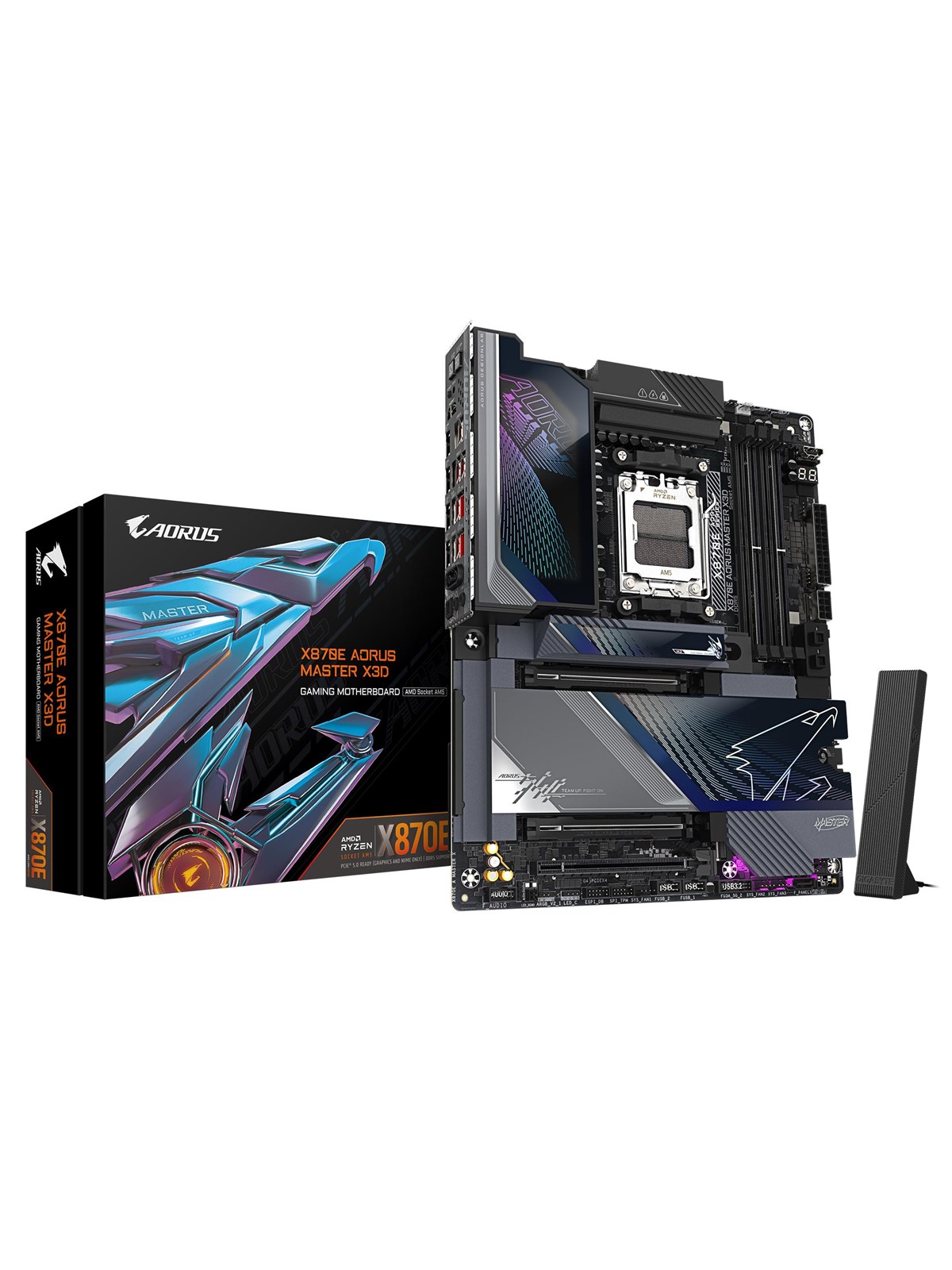 Gigabyte X870e Aorus Master X3d Mainboard - Amd X870e - Amd Am5 Socket - Ddr5 Ram - Atx - X870e A Master X