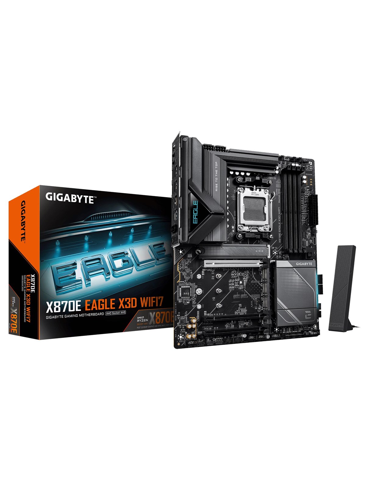 Gigabyte X870e Eagle X3d Wifi7 Mainboard - Amd X870e - Amd Am5 Socket - Ddr5 Ram - Atx - X870e Eagle X Wf7