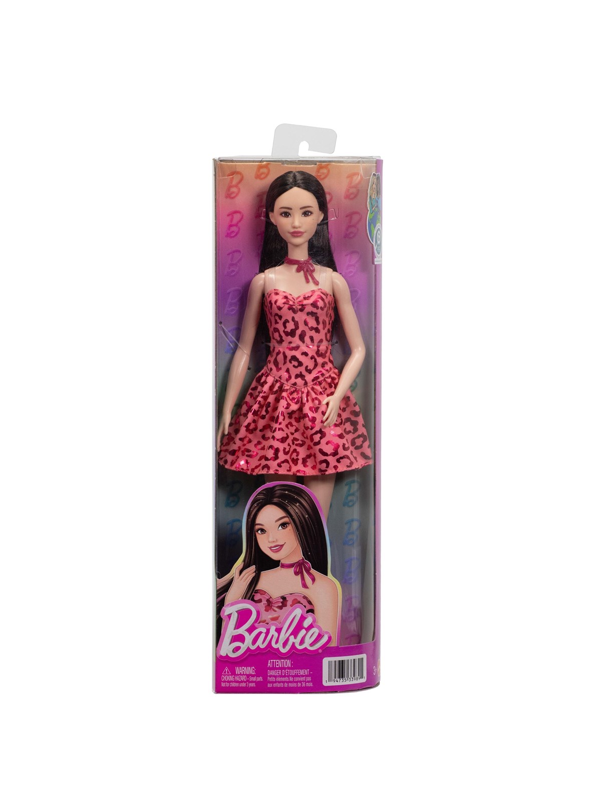 Barbie Fashionista Doll Pink Leopard Brunette - Dolls Accessories - Jjn59