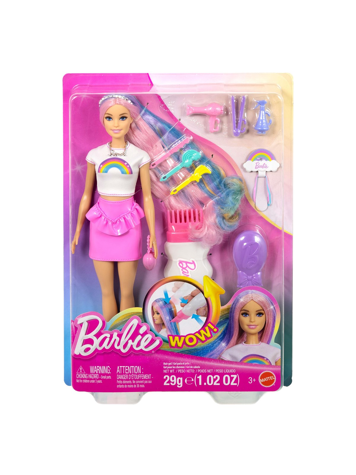 Barbie Rainbow Sparkle Hair Play Doll - Dolls Accessories - Jjp07