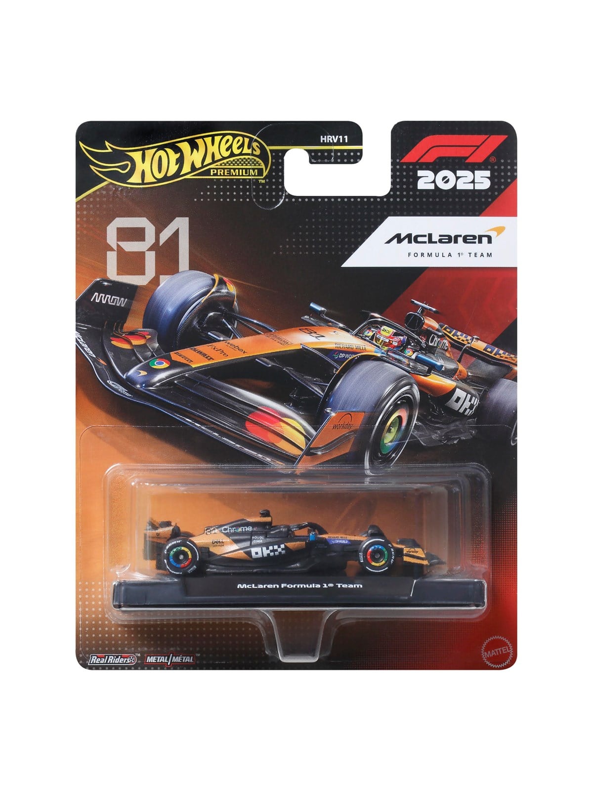 Hot Wheels F1 Racing Premium 1:64 Mclaren - Spielzeugauto - Jkd81