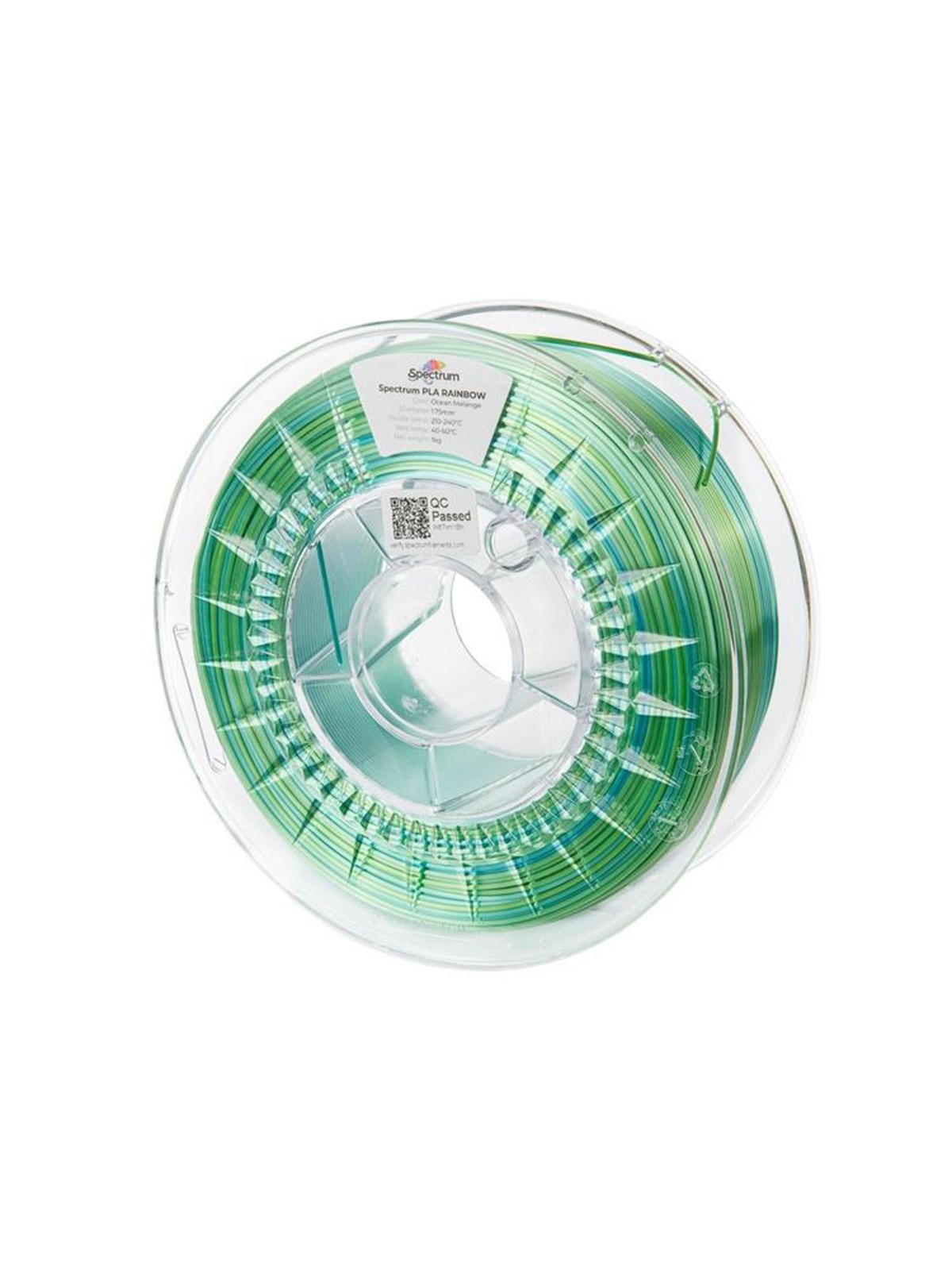 Spectrum 3D Filament / Pla Silk Rainbow / Ocean Melange / ?1.75mm / 1kg - Filament 3D Drucker - 81018