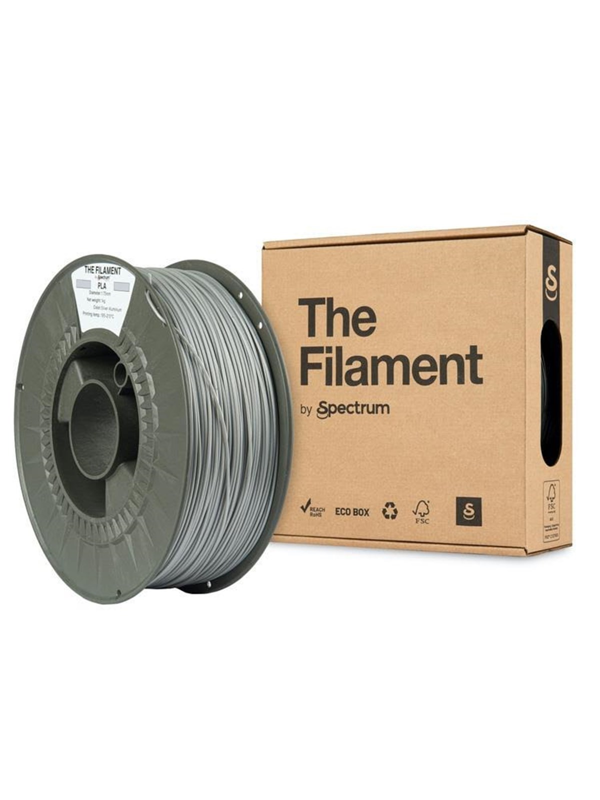 Spectrum The Filament / Pla / Silver Aluminium / ?1.75mm / 1kg - Filament 3D Drucker - Tf-24006