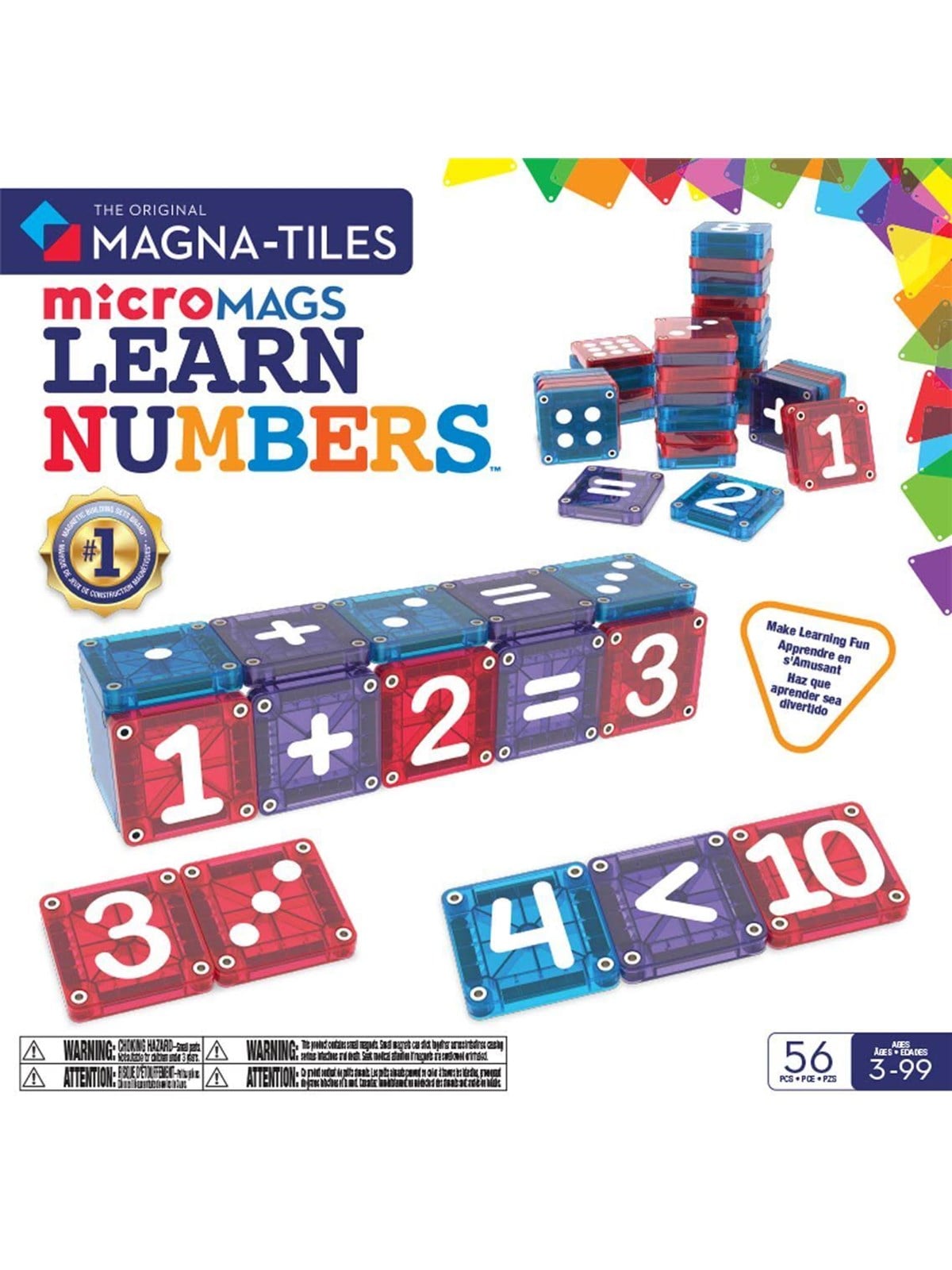 Magna-tiles Learn Numbers 56 Pcs - Bausets - 90464