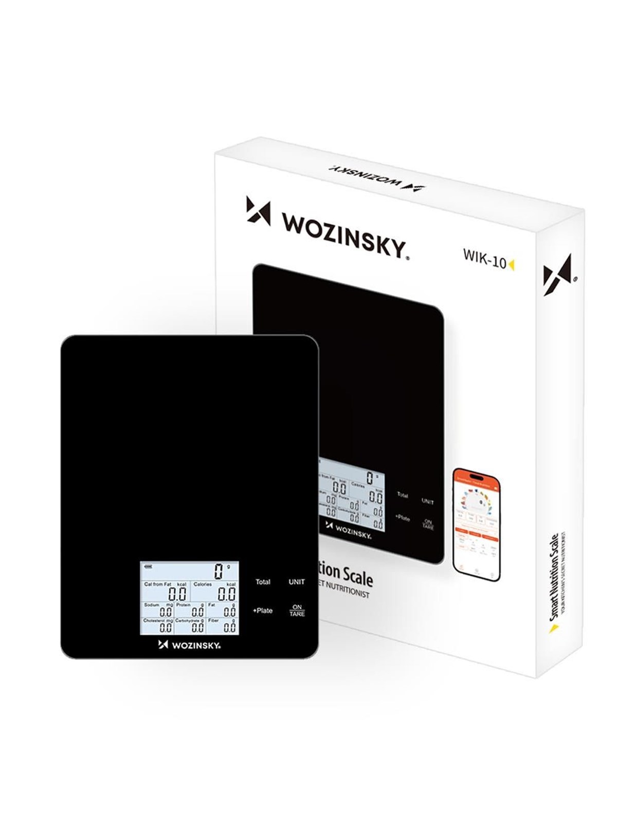 Wozinsky Küchenwaagen Wik-10 Smart Kitchen Scale With Bluetooth Digital Display App - Black - Kuechenwaagen - 5907769384424