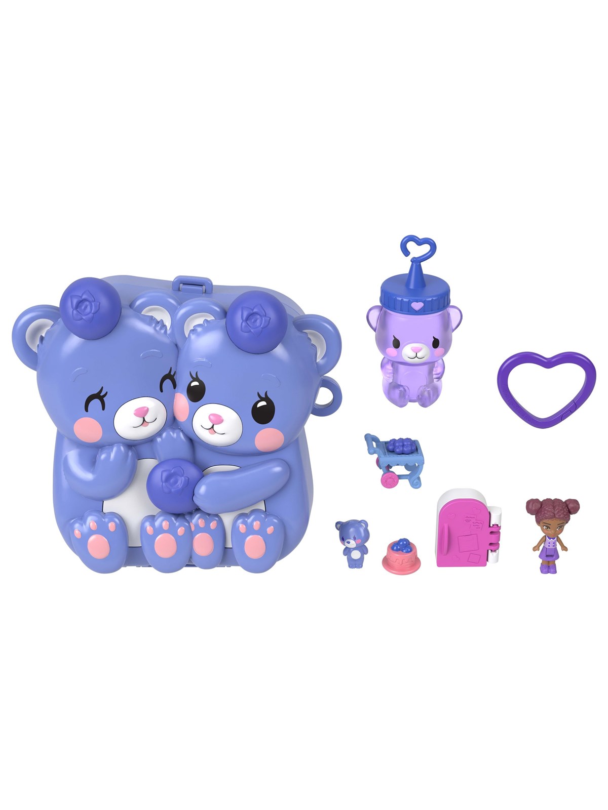 Polly Pocket Core Compact Blue-beary Besties - Figuren - Jkc48