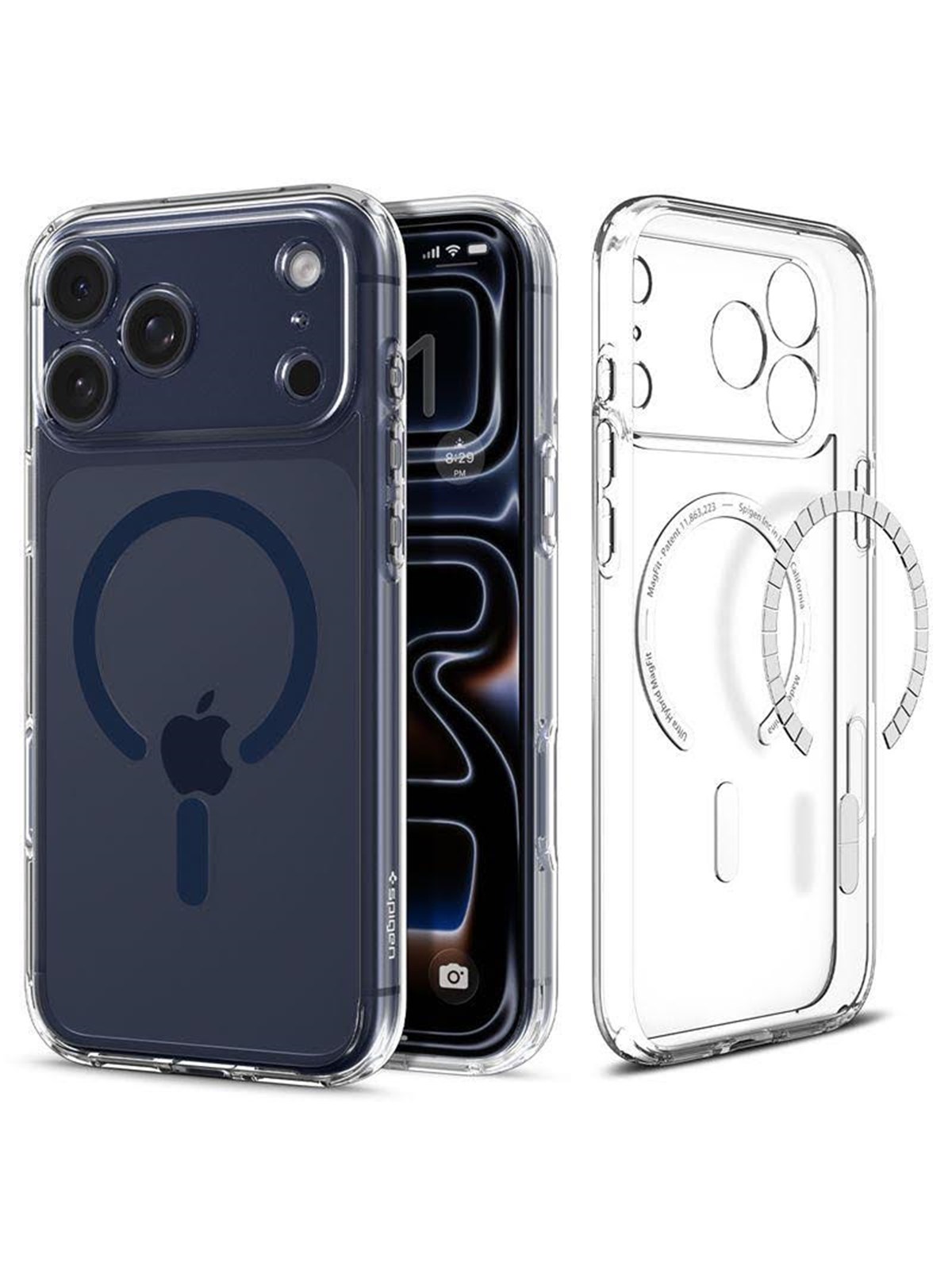 Spigen Ultra Hybrid Magsafe - Clear Deep Blue - Iphone 17 Pro Max - Handys Cover Cases - Acs11108