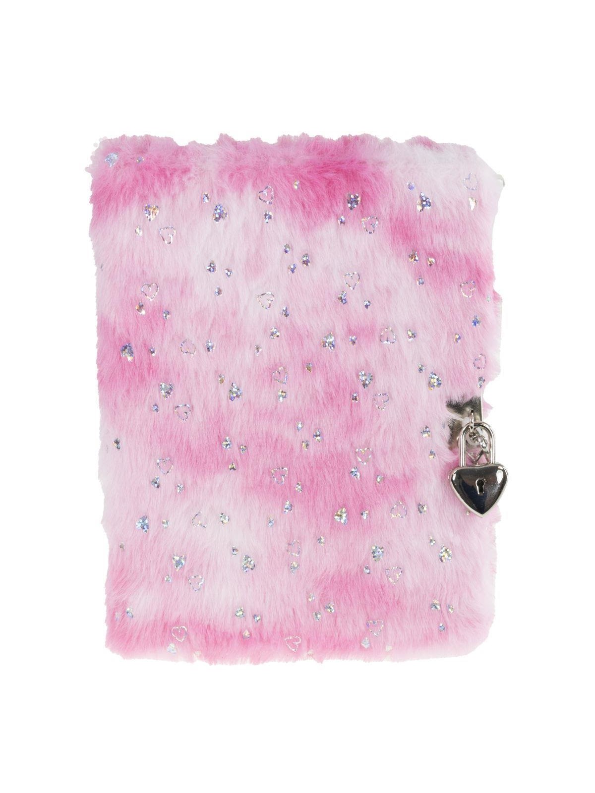 Tinka DIARY PINK PLUSH W/HEARTS W/LOCK