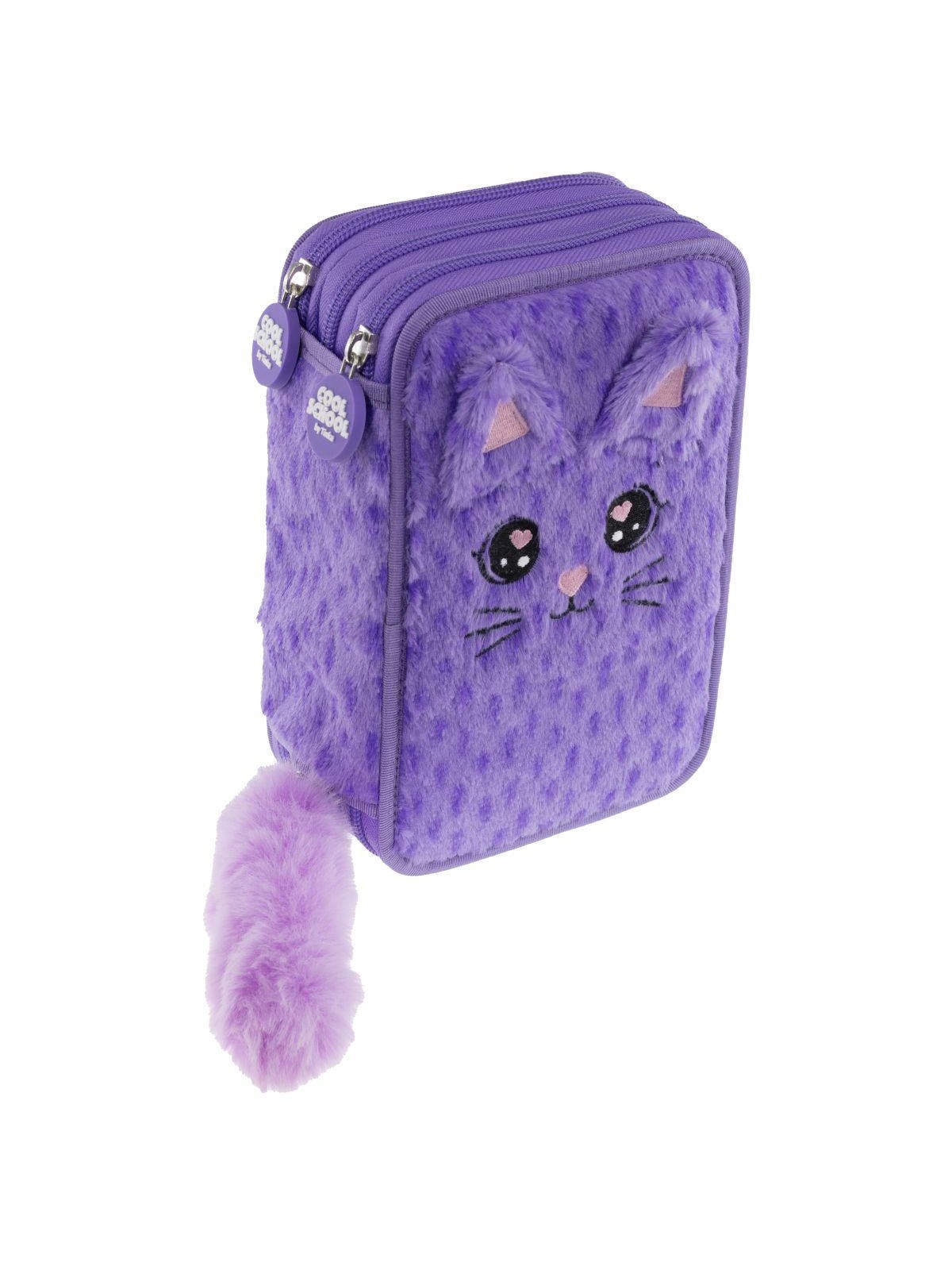 Tinka Pencil Case Triple Plush Cat - Schul Zubehoer - 8-804212