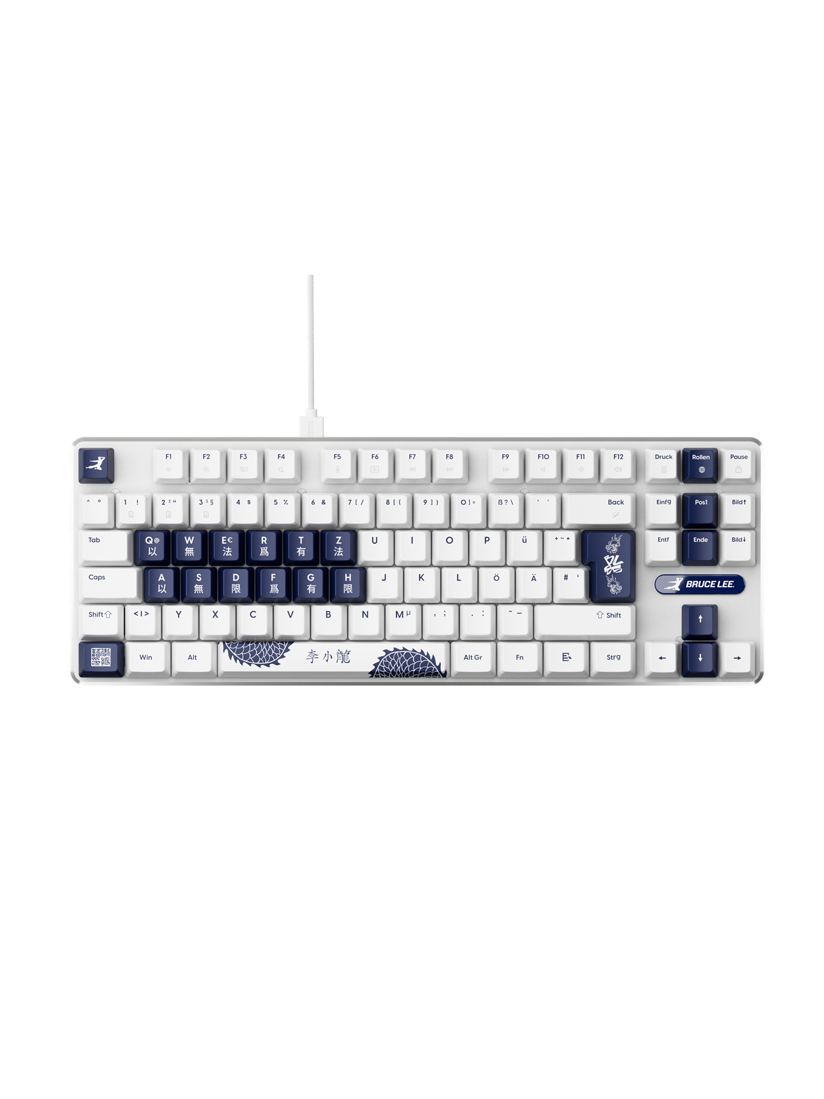 Pulsar Pcmk 3 HE Tkl (Bruce Lee 85th Edition) - Gaming Tastaturen - Ohne Numpad - Deutsch - Weiss - Pcmk3he833