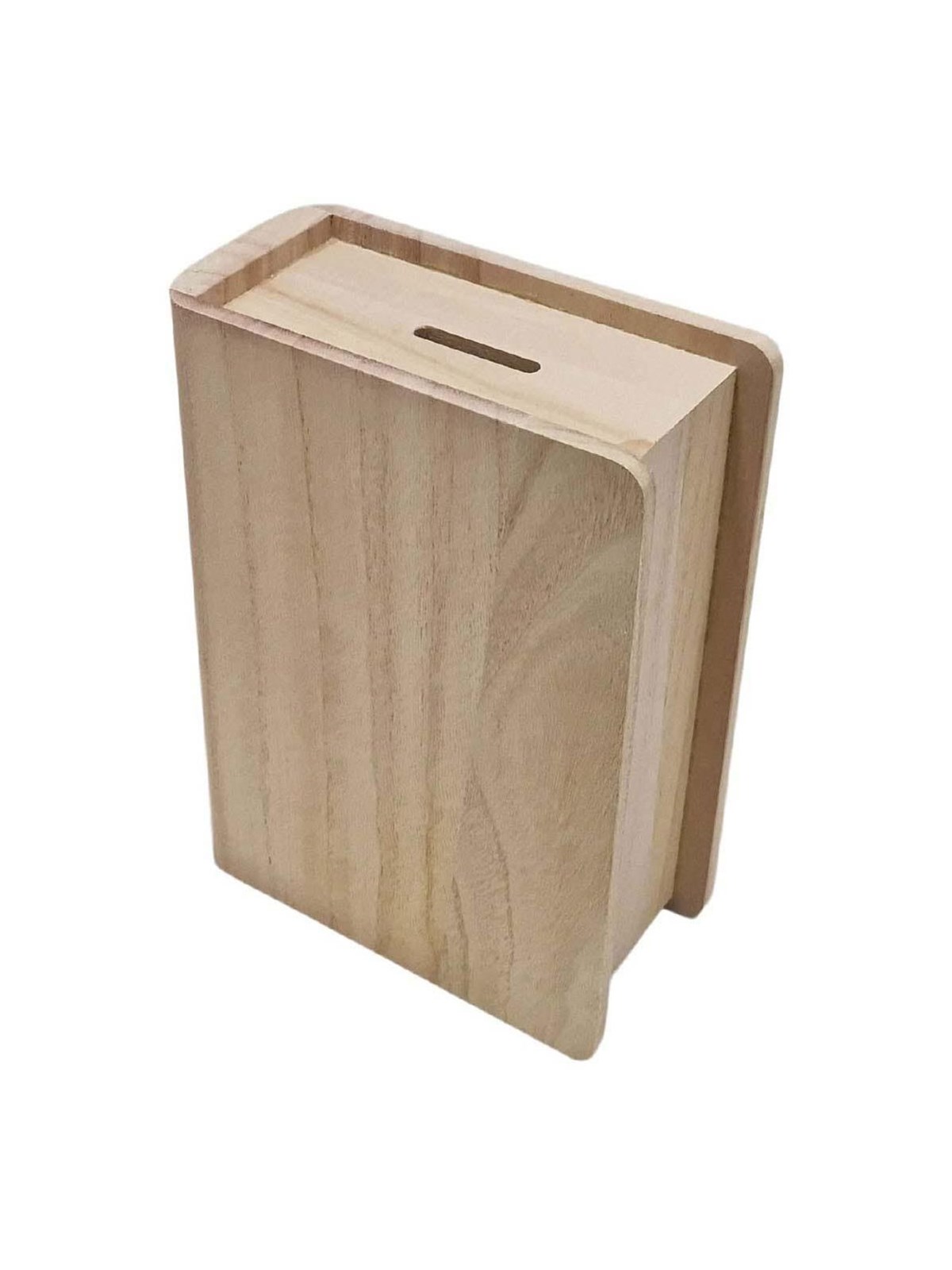 Playwood Wooden Money Box Book Shape Paulownia
