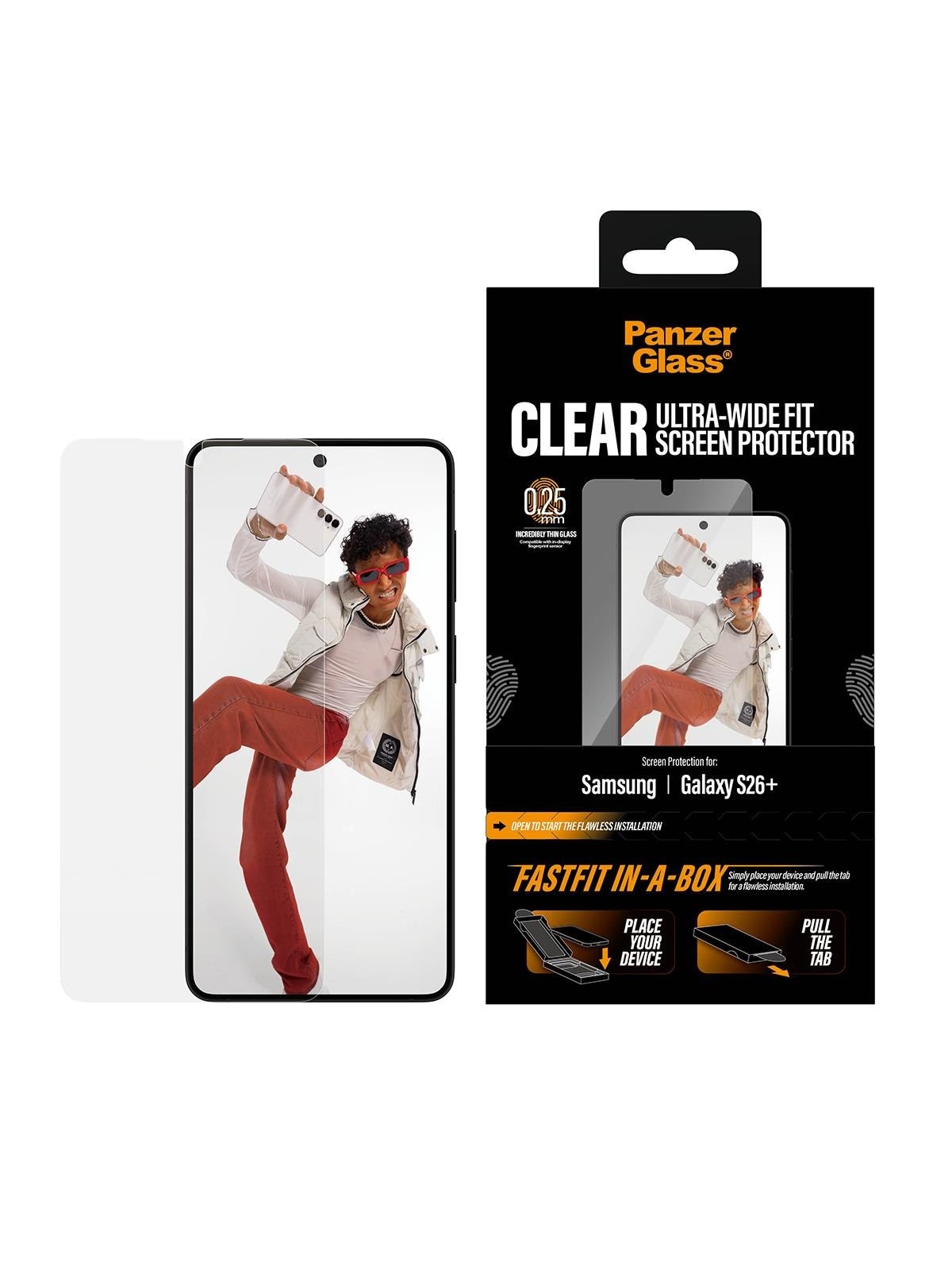 Panzerglass Screen Protector Samsung Galaxy S26+ | Ultra-wide Fit w. Fastfit In-a-box - Handys Schutzfolie - Pg48332