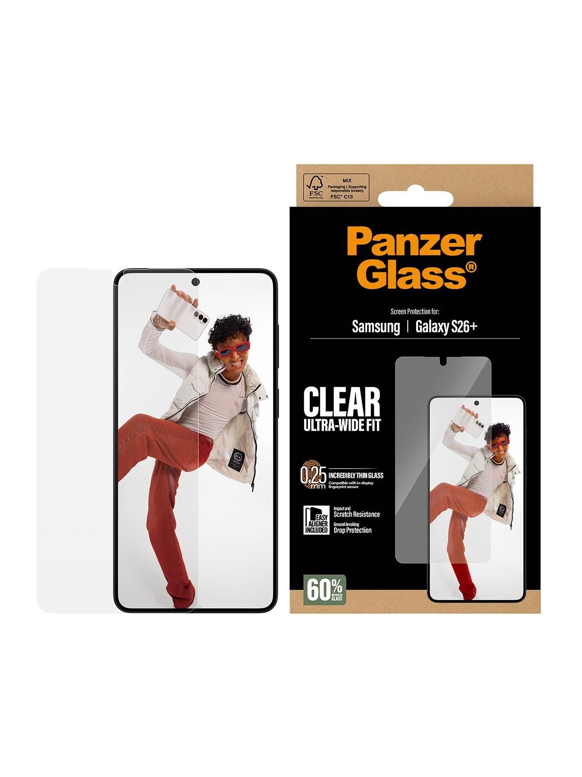 Panzerglass Screen Protector Samsung Galaxy S26+ | Ultra-wide Fit w. Easyaligner - Handys Schutzfolie - Pg64161