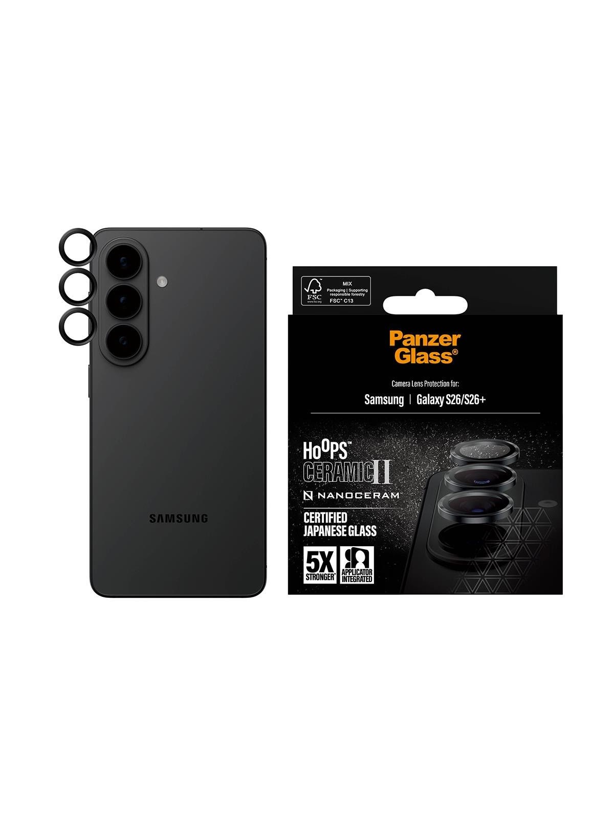 Panzerglass Hoops Ceramic II Camera Lens Protector Samsung Galaxy S26 | S26+ - Handys Schutzfolie - Pg10851