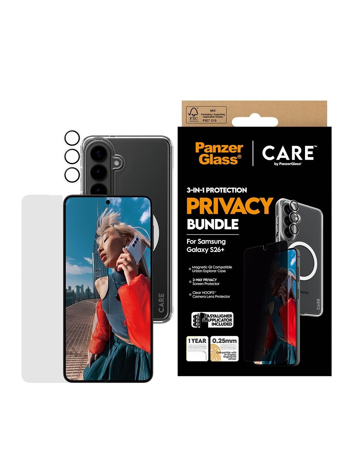 Panzerglass Privacy 3-in-1 Bundle Samsung Galaxy S26+ - Handys Schutzfolie - Cr94821