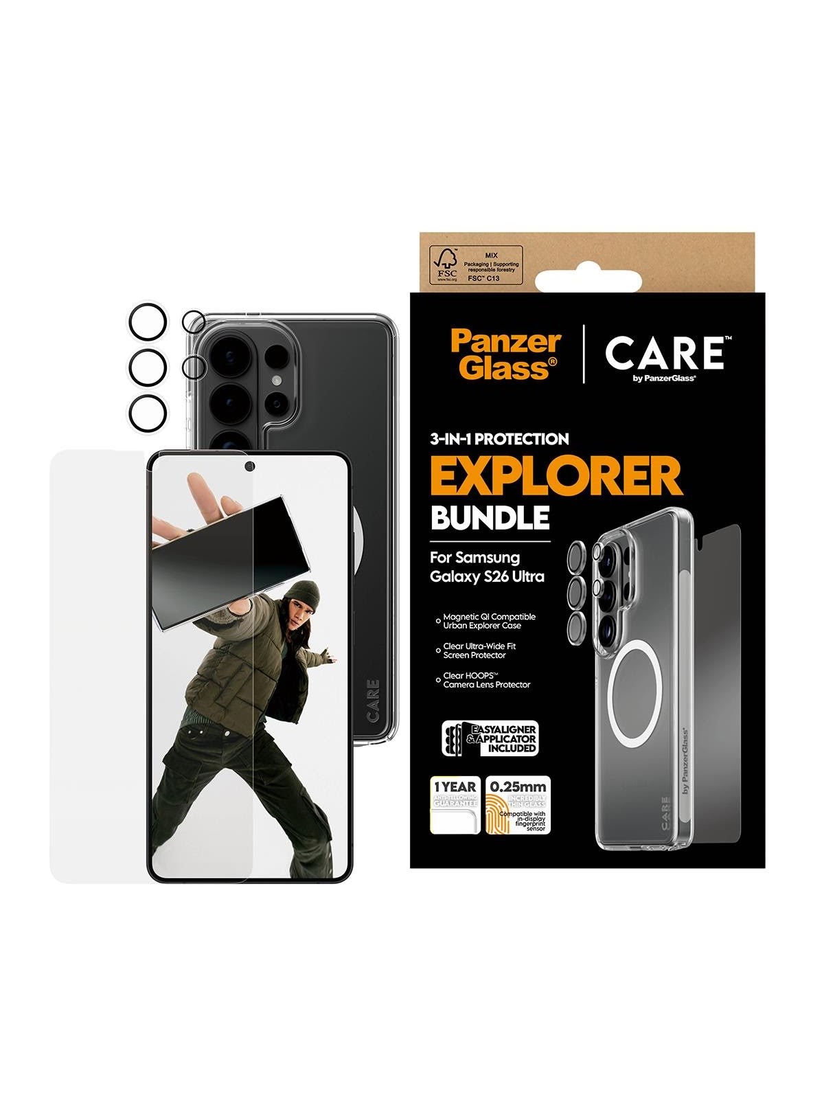 Panzerglass 3-in-1 Bundle Samsung Galaxy S26 Ultra - Handys Schutzfolie - Cr46018