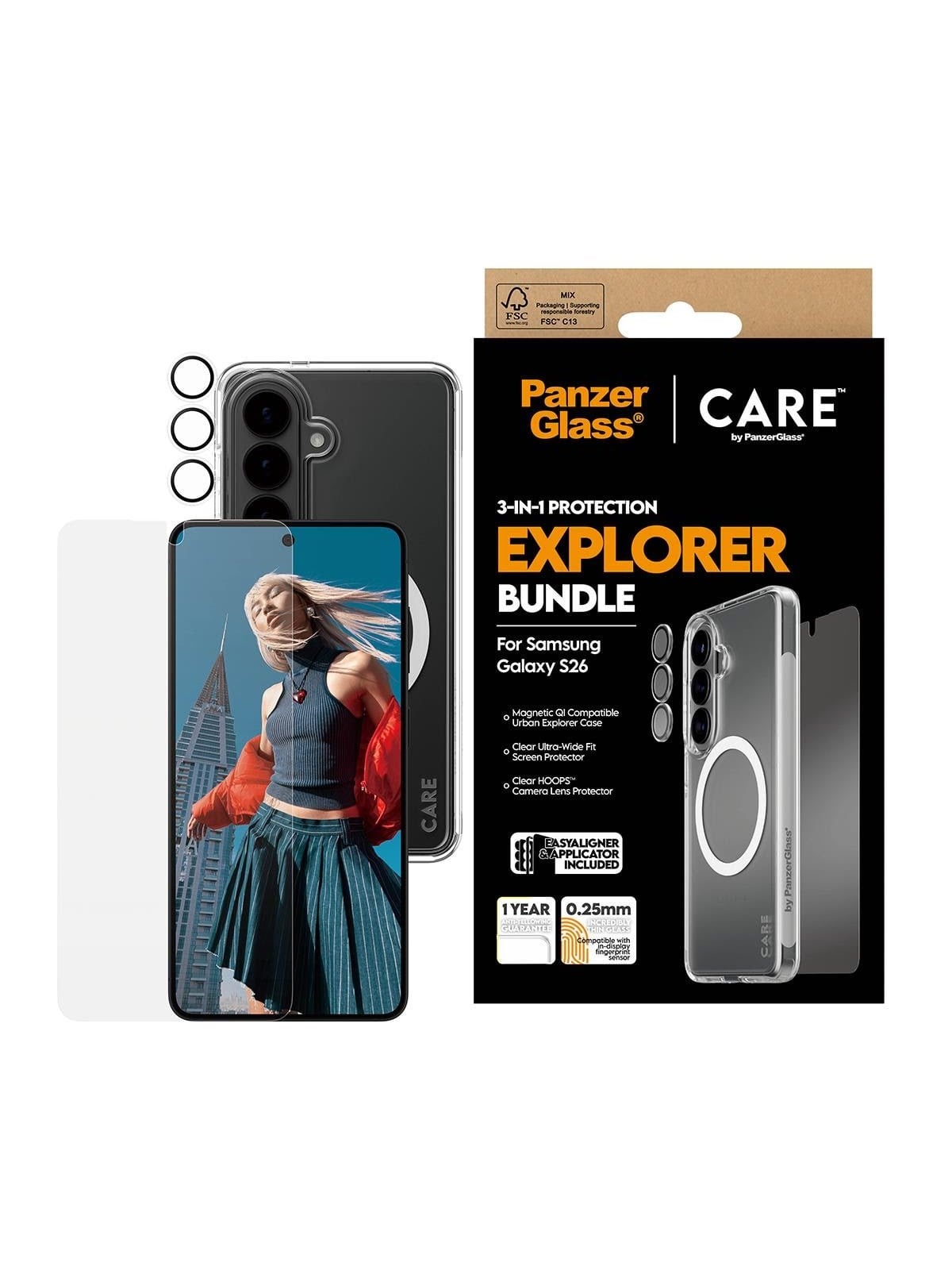 Panzerglass 3-in-1 Bundle Samsung Galaxy S26 - Handys Schutzfolie - Cr12957