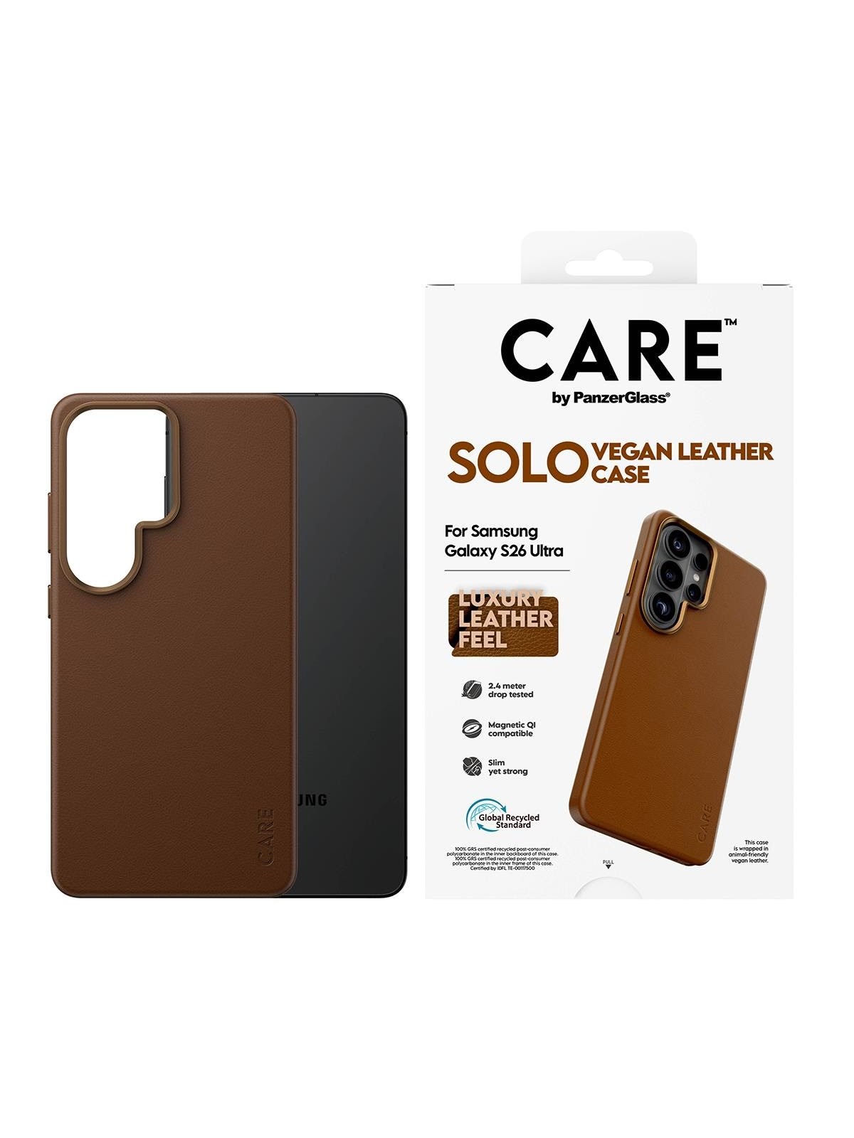 Care by Panzerglass Solo Case Brown w. Qi Samsung Galaxy S26 Ultra - Handys Cover Cases - Cr83549