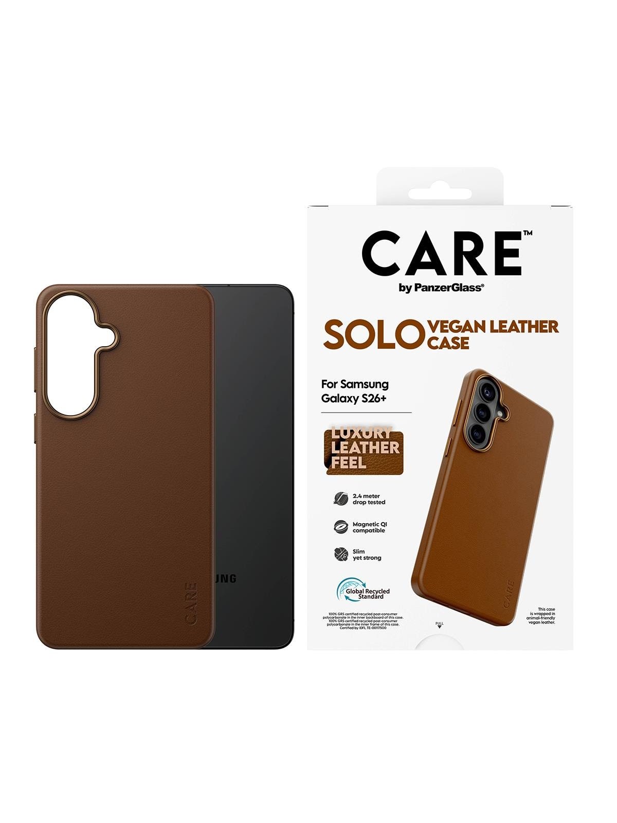 Care by Panzerglass Solo Case Brown w. Qi Samsung Galaxy S26+ - Handys Cover Cases - Cr53388