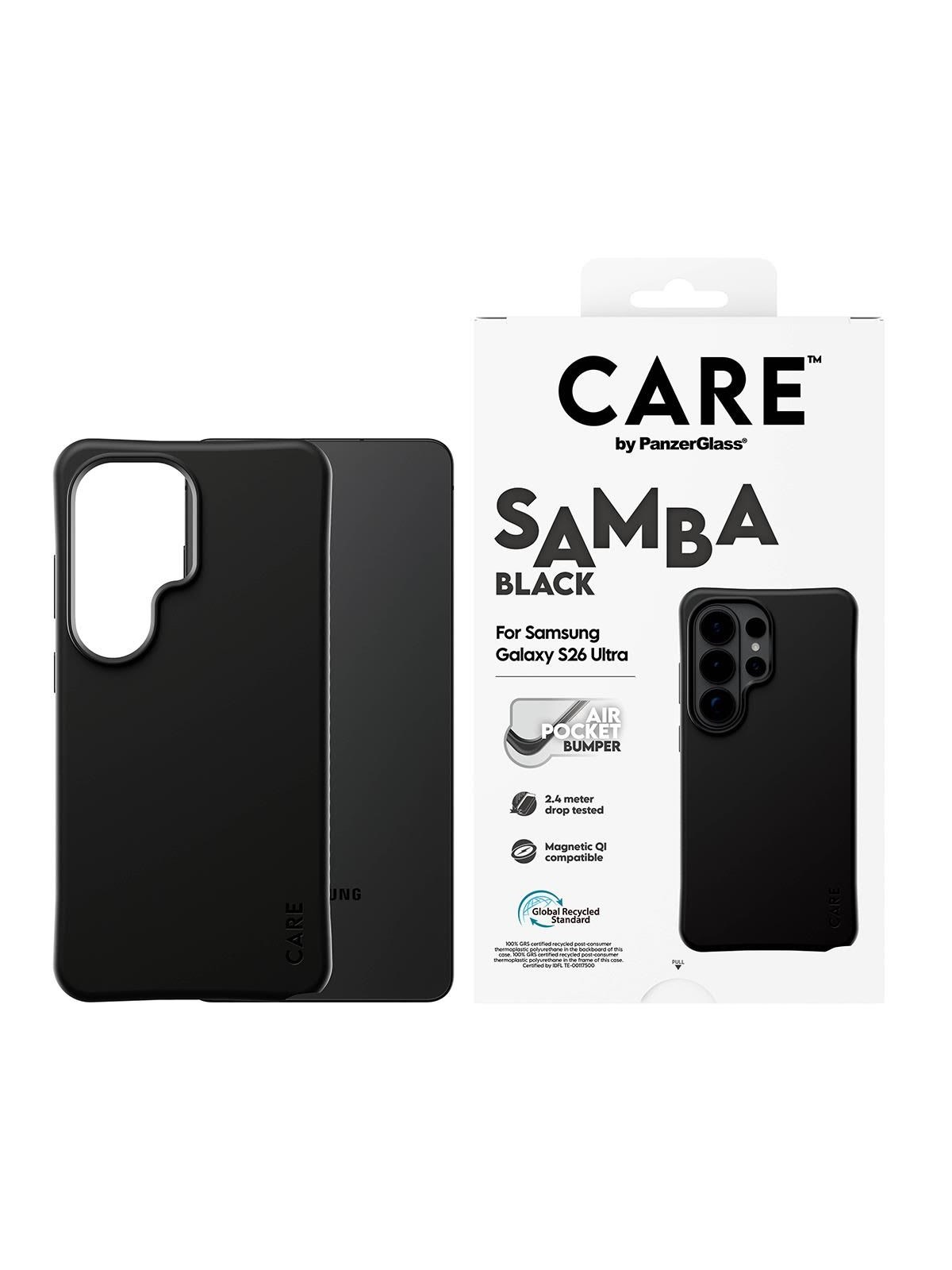Care by Panzerglass Samba Case Black w. Qi Samsung Galaxy S26 Ultra - Handys Cover Cases - Cr66313