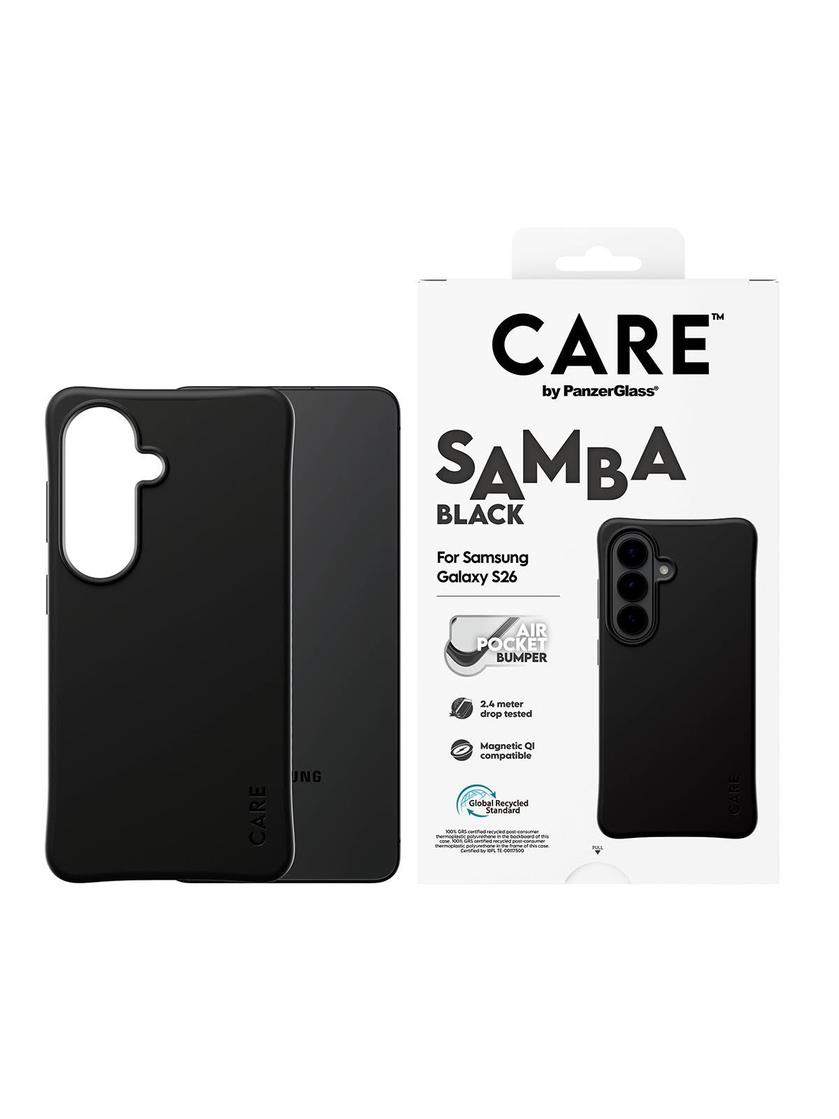 Care by Panzerglass Samba Case Black w. Qi Samsung Galaxy S26 - Handys Cover Cases - Cr61174