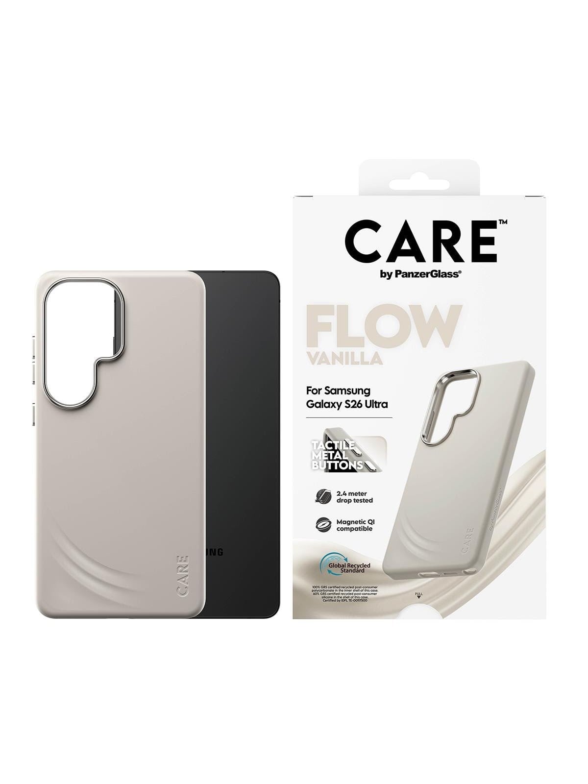 Care by Panzerglass Flow Case Vanilla w. Qi Samsung Galaxy S26 Ultra - Handys Cover Cases - Cr70896