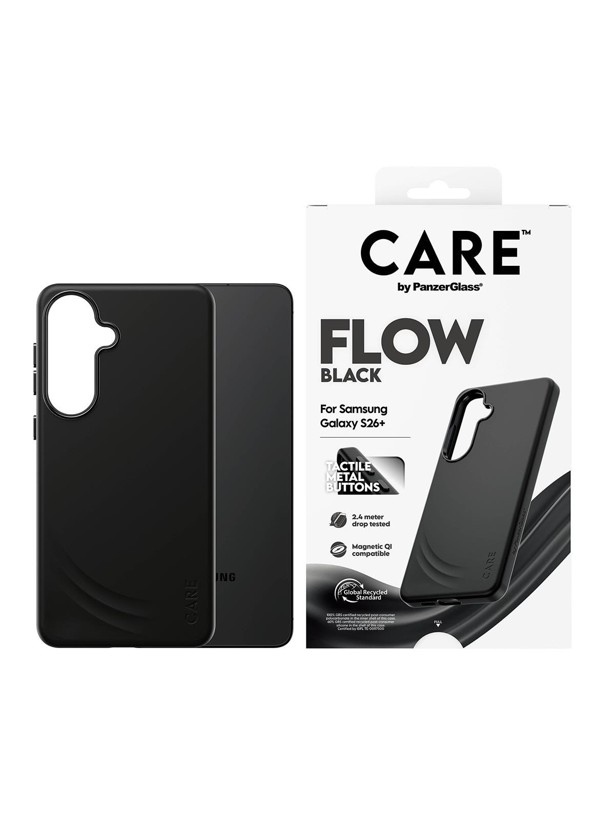 Care by Panzerglass Flow Case Black w. Qi Samsung Galaxy S26+ - Handys Cover Cases - Cr16048