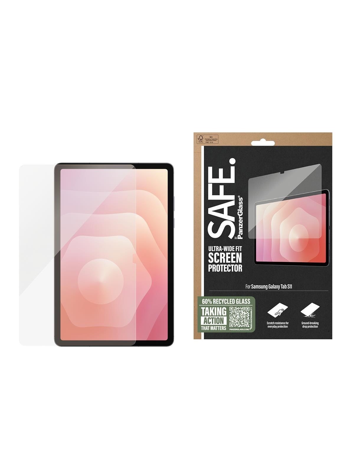 Safe by Panzerglass Screen Protector Samsung Tab S11 | Ultra-wide Fit - Tablets Anderes Zubehoer - Sa99617