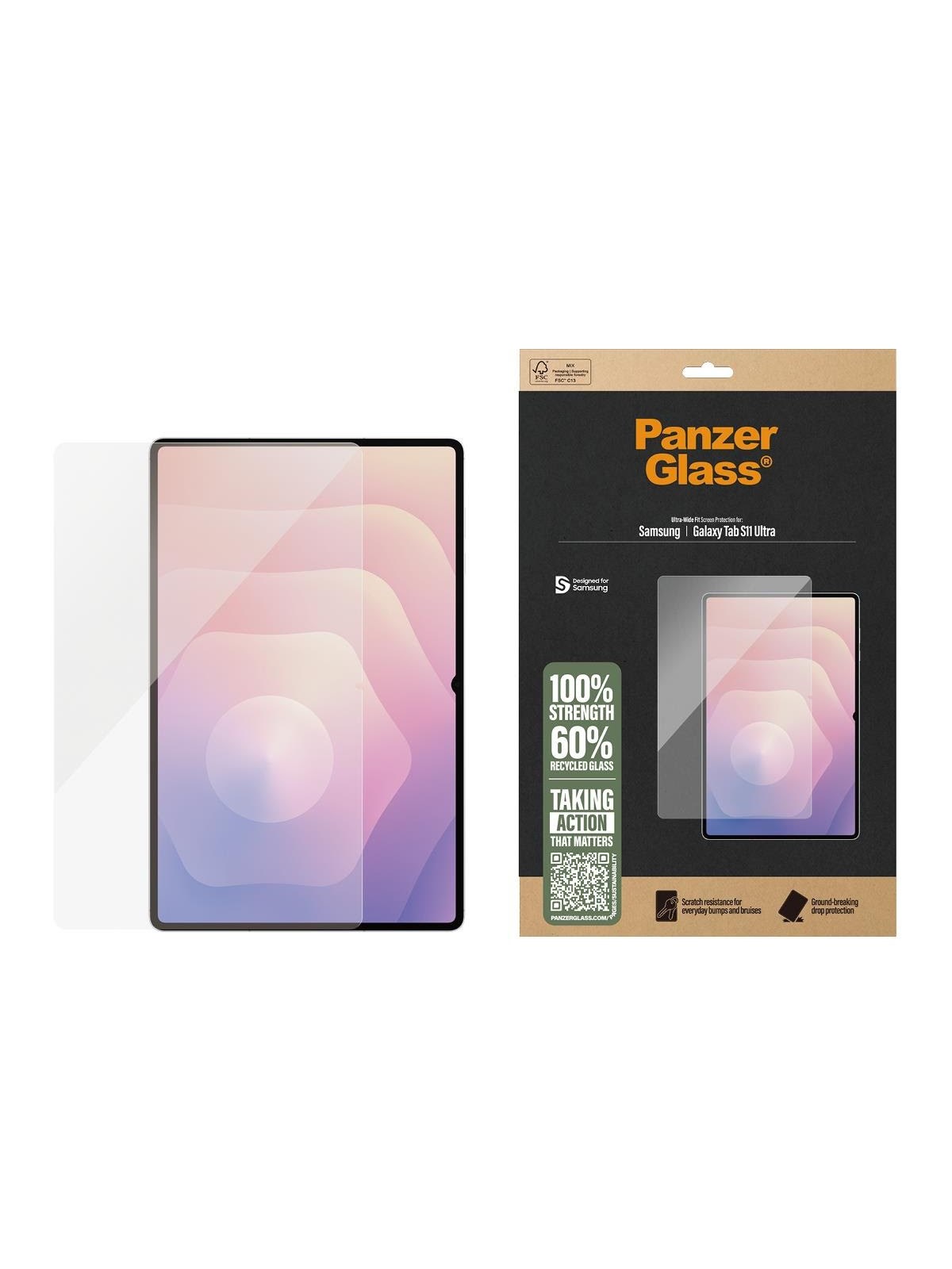 Panzerglass Screen Protector Samsung Galaxy Tab S11 Ultra | Ultra-wide Fit - Tablets Anderes Zubehoer - Pg98508