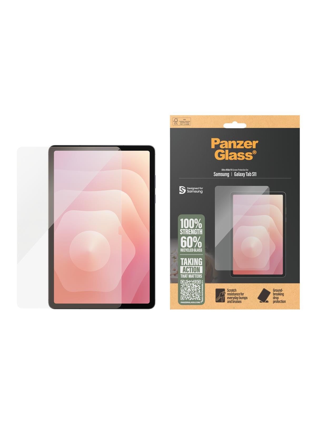 Panzerglass Screen Protector Samsung Galaxy Tab S11 | Ultra-wide Fit - Tablets Anderes Zubehoer - Pg72109