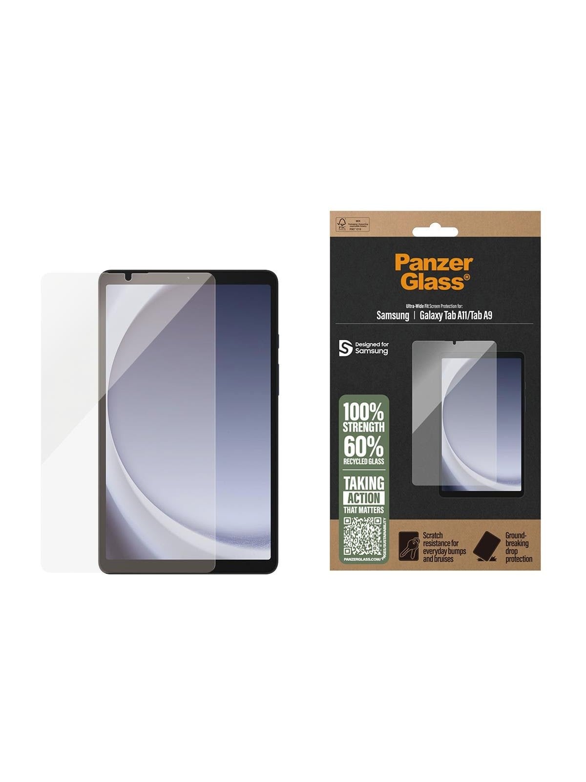 Panzerglass Screen Protector Samsung Galaxy Tab A11 | Tab A9 | Ultra-wide Fit - Tablets Anderes Zubehoer - Pg63975