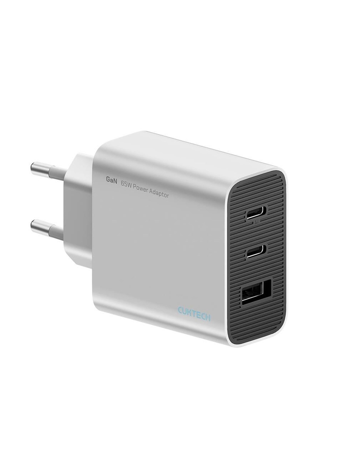 Cuktech 65w Gan 2xusb-c 1xusb-a Wall Charger - Grey - Handys Adapter Und Ladegeraete - Cuk0a15ceusl
